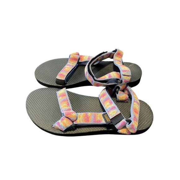 Teva Womens Pastel Multicolor Rainbow Original Universal Sandals Size 8 - Picture 2 of 9